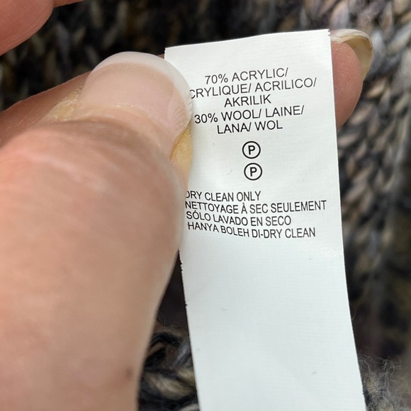 Lucky Brand Womens Purple Chunky Knit Fringe Longline Cardigan Duster Boho Sz M - Picture 10 of 10